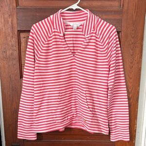 Lilly Pulitzer womens Cassi Popover Size M Cane Coral St Tropez Stripe